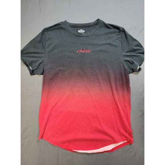 Hollister Other - Hollister Curved Hem T-Shirt Ombre Graphic Tee Casual Top Size L